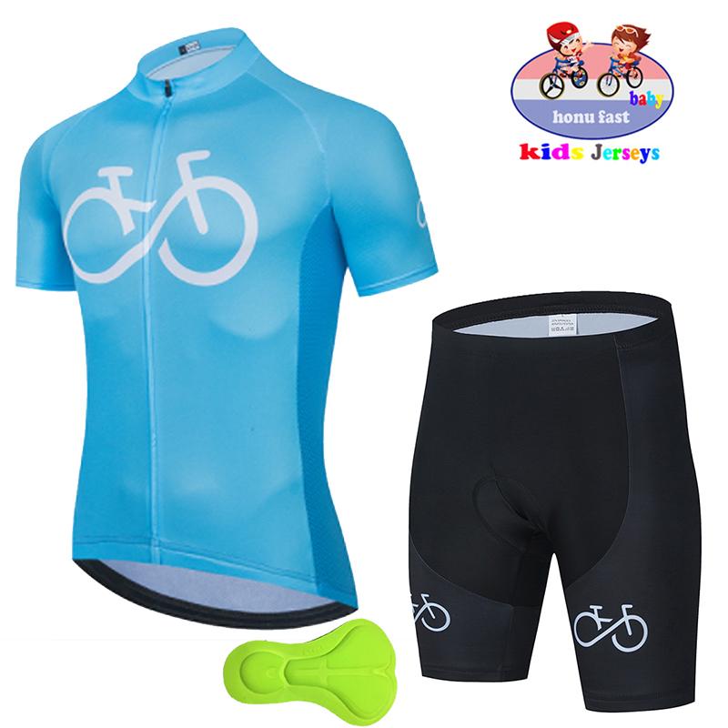 Childrens Cycling Clothes Summer Kids Shorts Jersey Biking Suit Child Clothes MTB Children's Cycling Wear Equipment