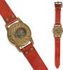 Sundial Wrist Watch Brass Compass & Leather Straps Nautical Steampunk Handmade