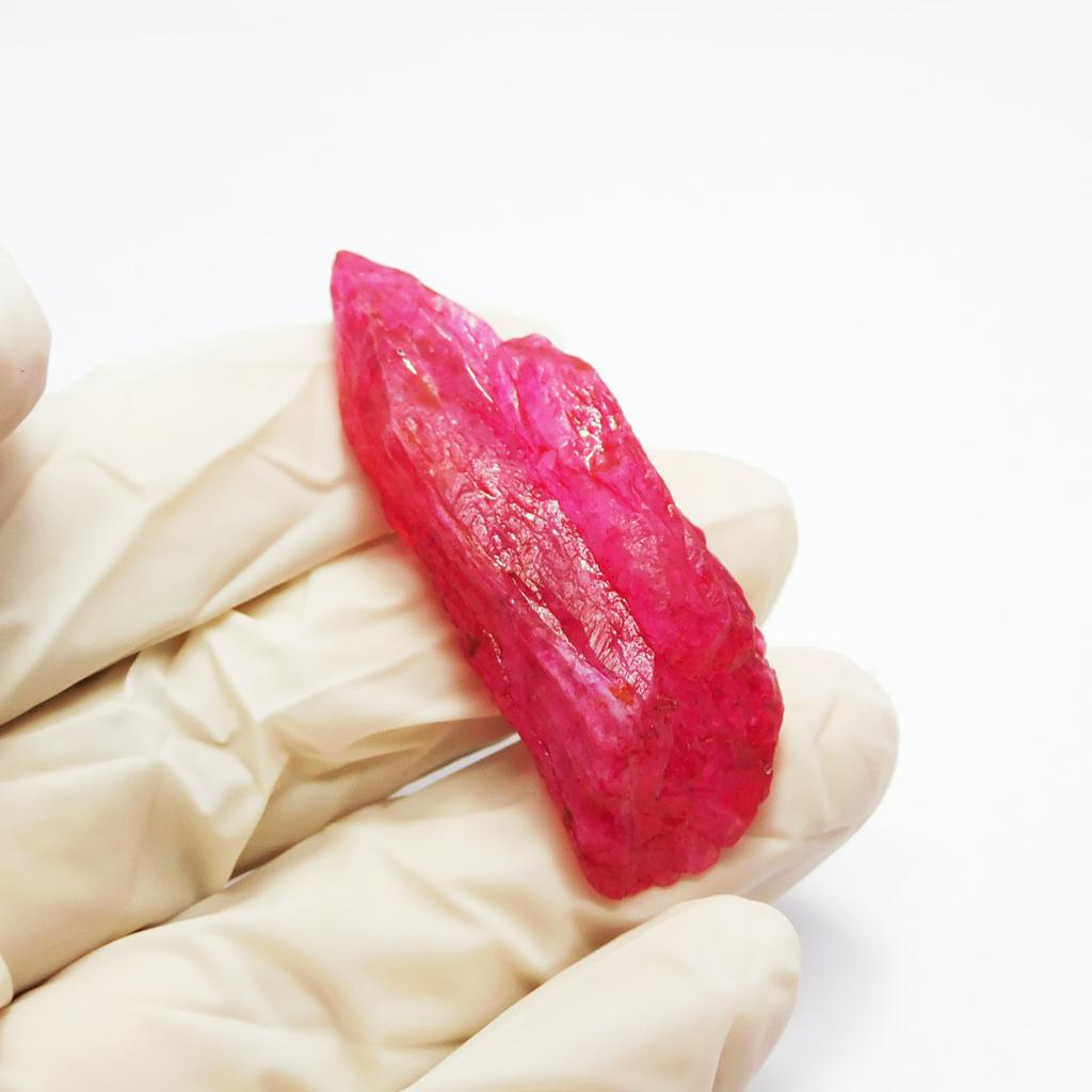 64.60 Carat Dyed Natural Pink Uncut Ruby Rough Loose Gemstone CERTIFIED