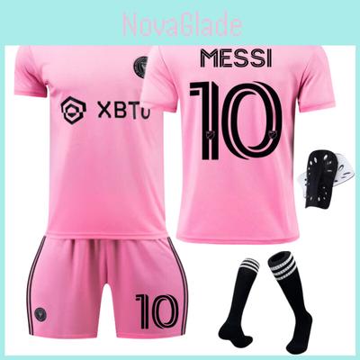 Ny Version Miami International Messi 10 Borta Fotbollströja Självhäftande Sömnad