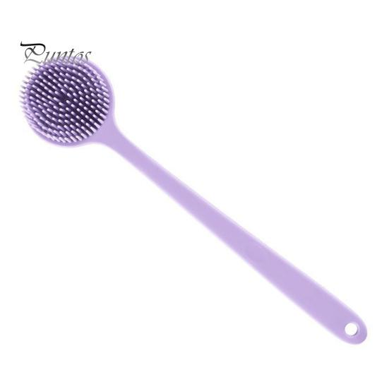 

Щітка для ледачого душу з довгою ручкою Силіконовий скруббер для спинки Двостороння головка щітки Відлущувальна масажна щітка Аксесуар для ванни