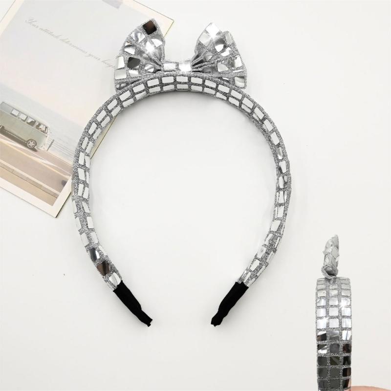 Stylish Sparkles Sequins Embellished Headbands Soft Breathable Fashion Hairpiece for Wedding Party Special Occasion