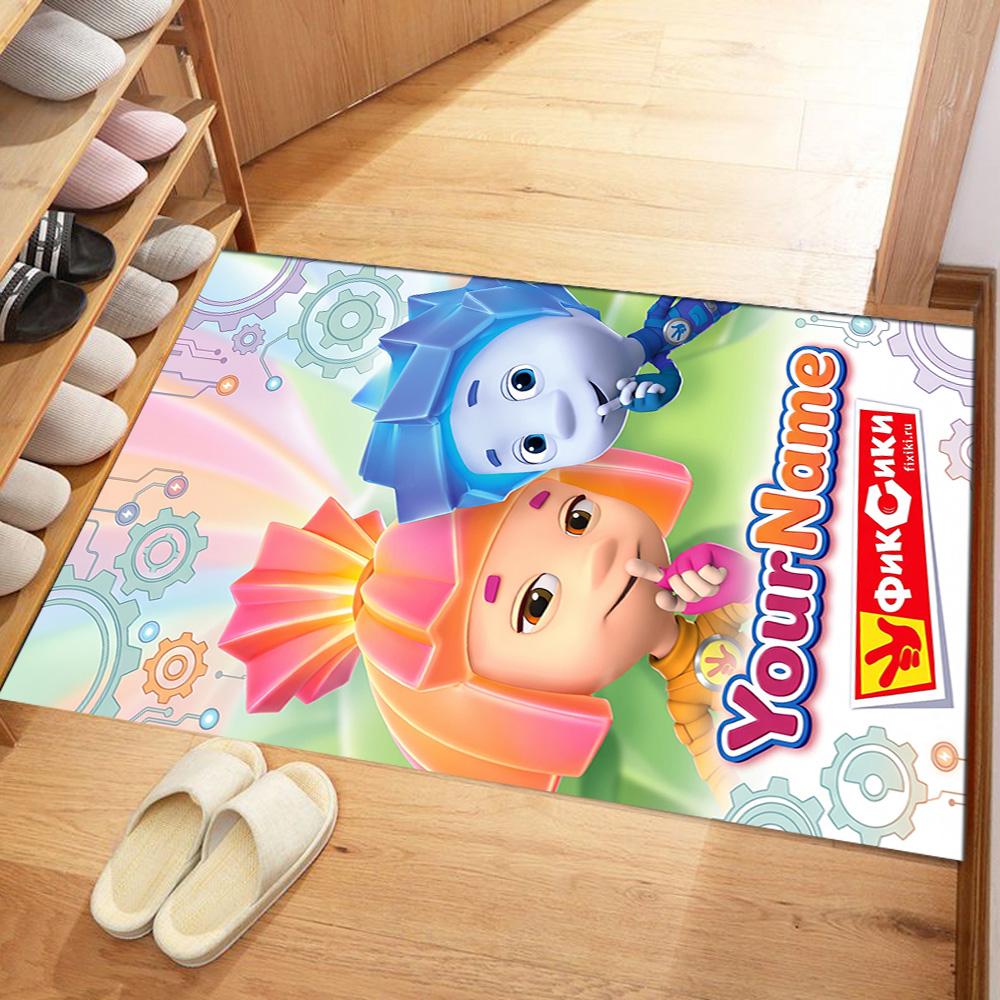 Fixies Personalized Text Floor Mat Perfect for Kitchen Decorate room Dining Room Hallway Anti-slip Rug Anime Office Decor