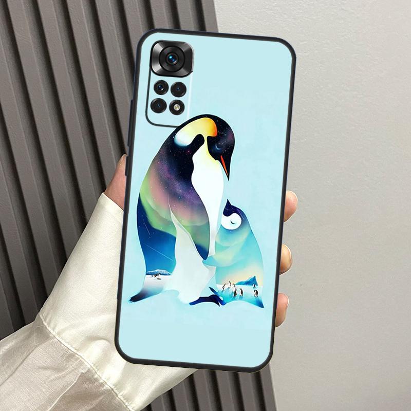 Cute Cartoon Penguin Case For Xiaomi Redmi Note 14 Pro 13 12 11 10 15 Pro Plus Redmi 14C 13C 15C 10C 12C 15 Funda