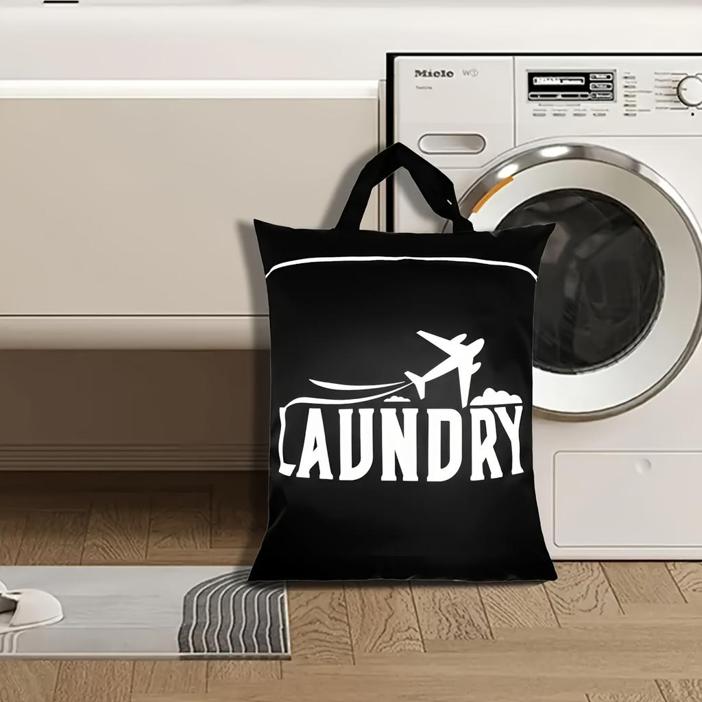 Portable Laundry Bag with Carry Handle, Wet-Dry Separation for Dirty Clothes, Swimsuits & Gym Use, Perfect for College Dormitory