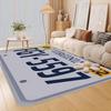 Retro Funny License Plate Number Car Floor Mat Cheaper Anti-slip Modern Living Room Balcony Printed Bedside Mats