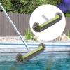 Pool Cleaning Brush Corner Cleaning Scrubber Head with Handle Wide Brush Head with Semi-spherical Bristles for Pool Wall Tile
