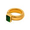 New Personality Luxury Colour Inlay Zircon Elasticity Adjustable Stainless Steel Rings for Women Fashion for Women Jewelry Gifts