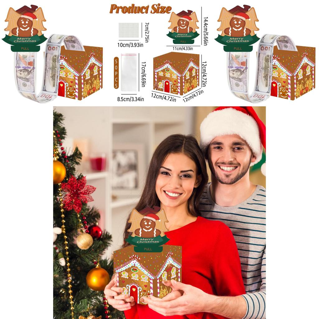 Christmas Gingerbread House Decor Gift Box For Holiday Parties And Festive Atmosphere