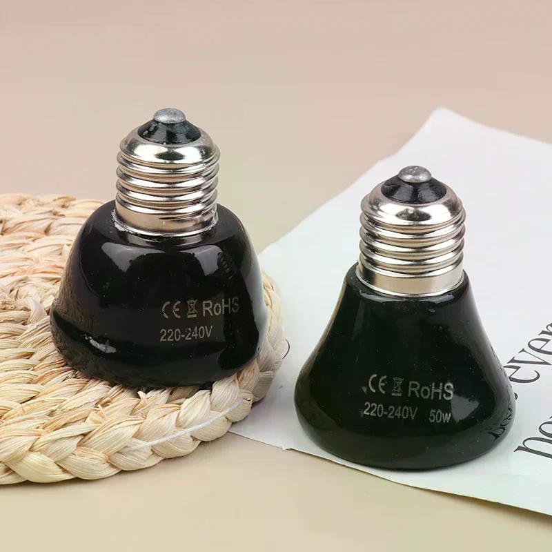 1Pc Reptile Pet Box No Light Far Infrared Ceramic Heating Lamp E27 Small Mini Heat Lamp 25W 50W 75W Mini Pet Heating Lamp