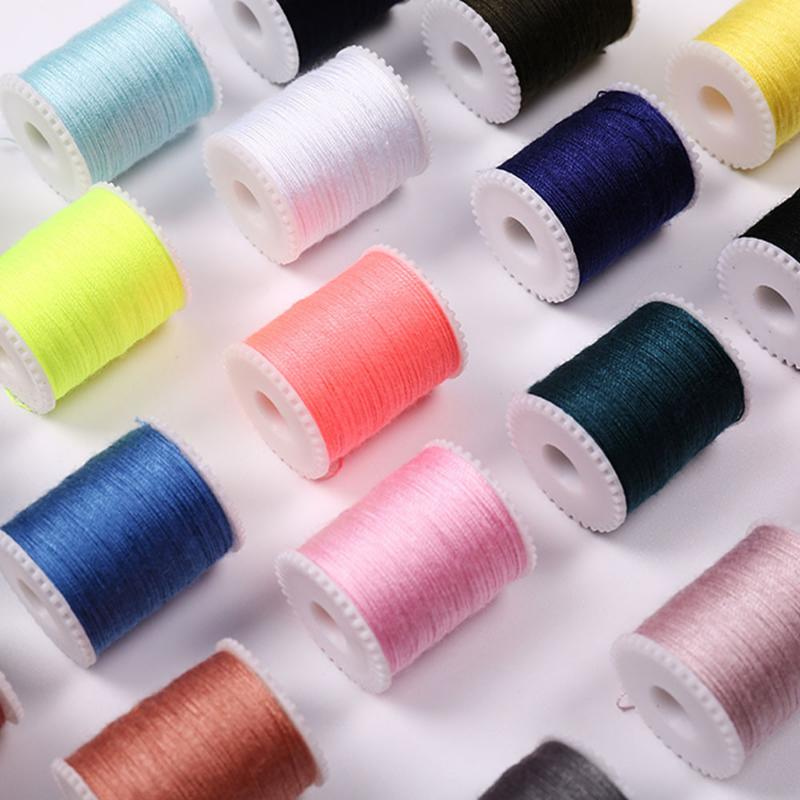 60 Teile/satz Nähgarn Maschine Fäden Stich Liefert Set Stickerei Box Spule Zubehör