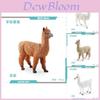 Realistic Miniature Alpaca Model Figurine Desktop Decor Perfect For Animal Lovers