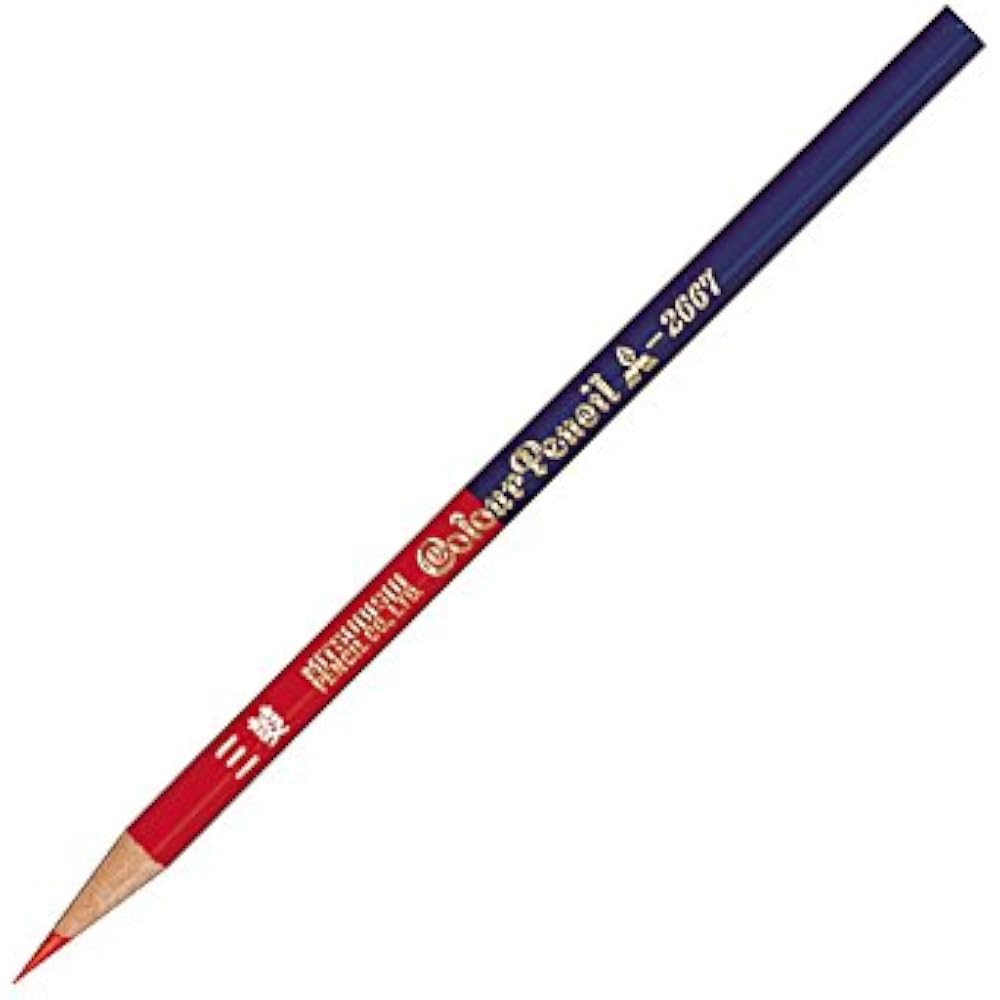 Mitsubishi K2667 Pencil, Vermilion, 2 Colors