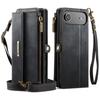 For iPhone Air Case CASEME C39 RFID Blocking Zipper Wallet Stand Leather Cover with Strap