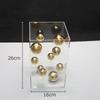 Modern Clear Acrylic Square Boxes Sculptures Creative Square Acrylic Cover Sphere Decor Porch Cabinet Crafts Ornament Home Decor