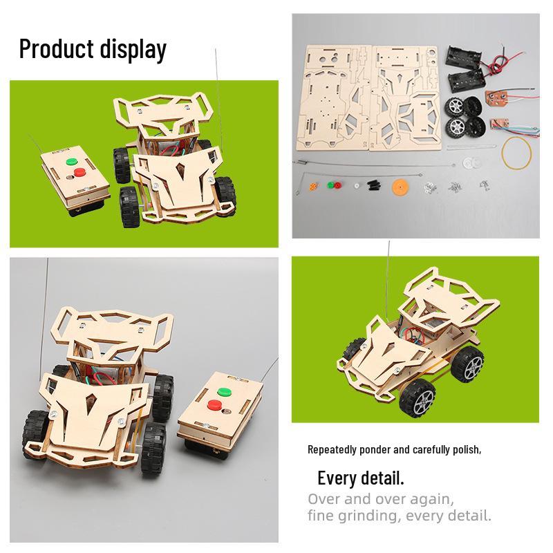 DIY Electric 4WD Remote Control Car Kit for Kids' Science Projects