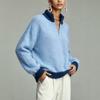 Women S Casual Half Zip Stand Collar Knit Sweater