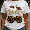 Leopard Print Cherry Gold Printed Unisex's T-shirt