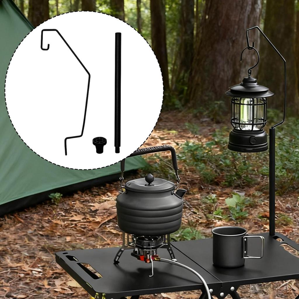 Camping Table Lantern Holder, Easy to Install, Folding Table Lamp Pole for Fishing