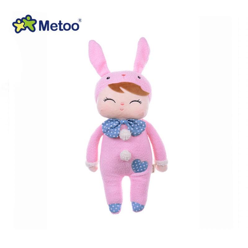 Adorable Metoo Angela Plush Doll With Cartoon Rabbit Ears For Girls' Home Decor