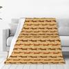 Individuell 3D-gedruckte lustige Dackel-Cartoon-Decken, bequeme weiche Flanell-Sommer-Überwurfdecke für Sofa, Außenbereich, Bett