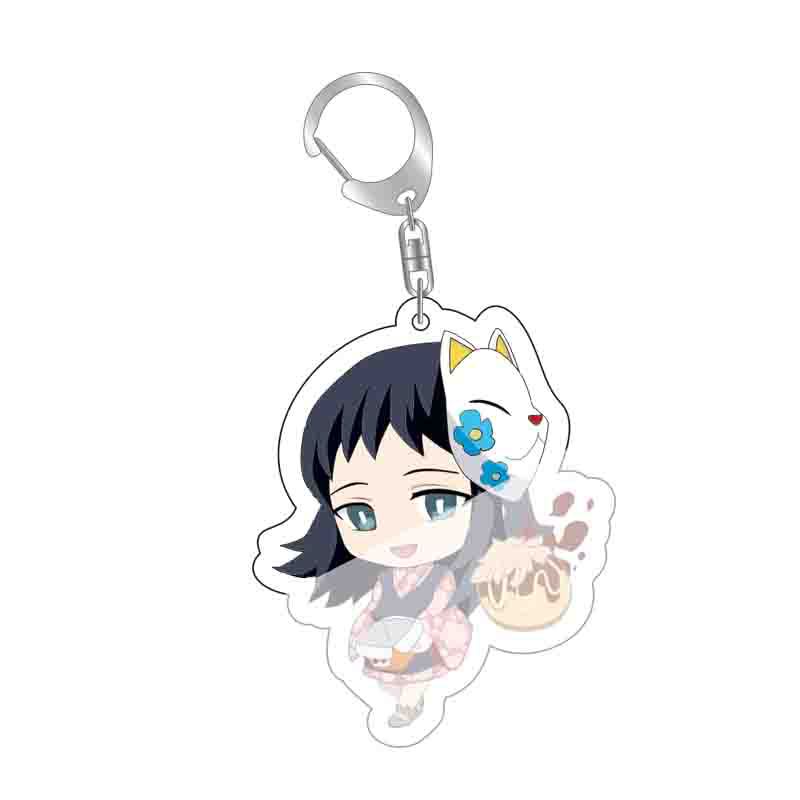 Anime Keychains Keychain Demon Slayer Kimetsu No Yaiba Acrylic Key Ring Cute Funny Cartoon for Friends