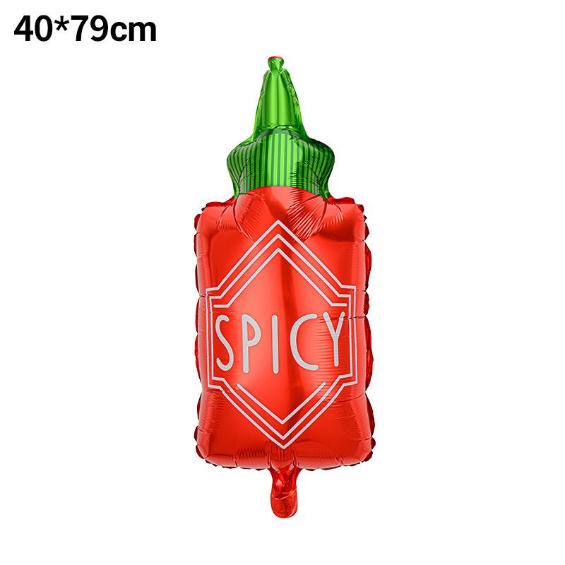 Mexican Carnival Flag Burrito Pitana Aluminum Balloon Cactus Avocado Carnival Party Balloon
