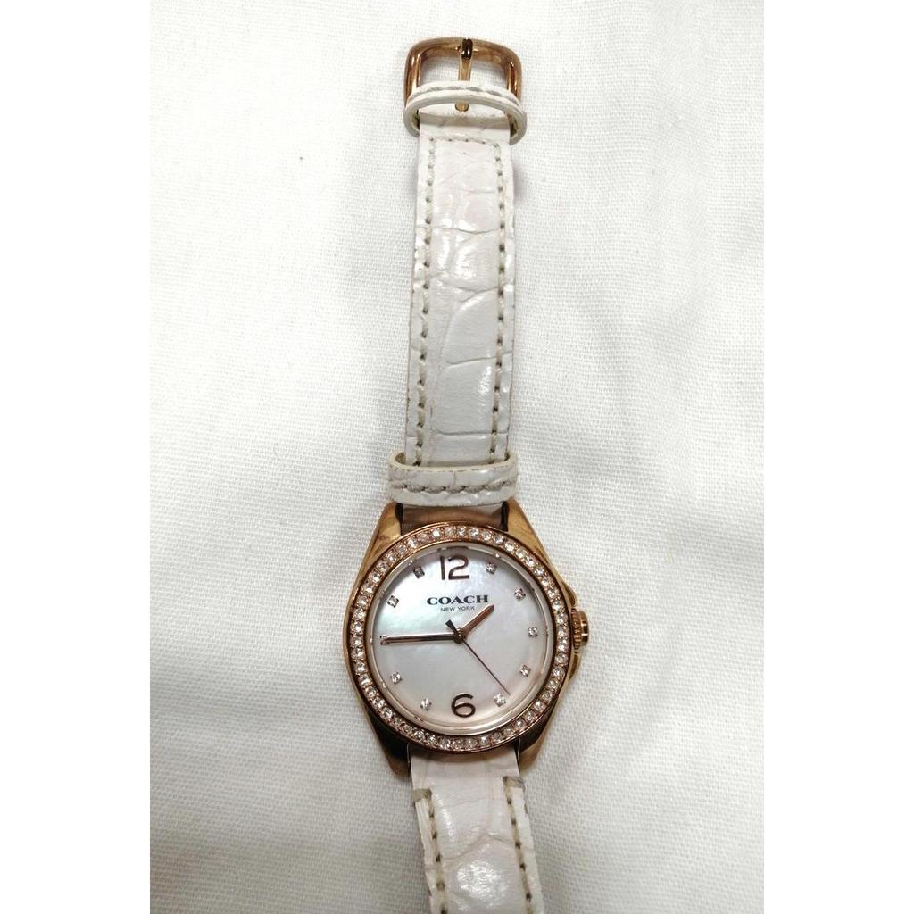 Used COACH white quartz watch coach