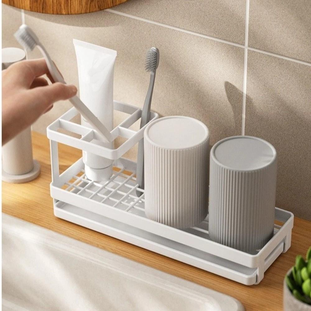 Multifunctional Toothbrush Holder Rust-Resistant Toothpaste Holder New Bathroom Organizer  Bathroom