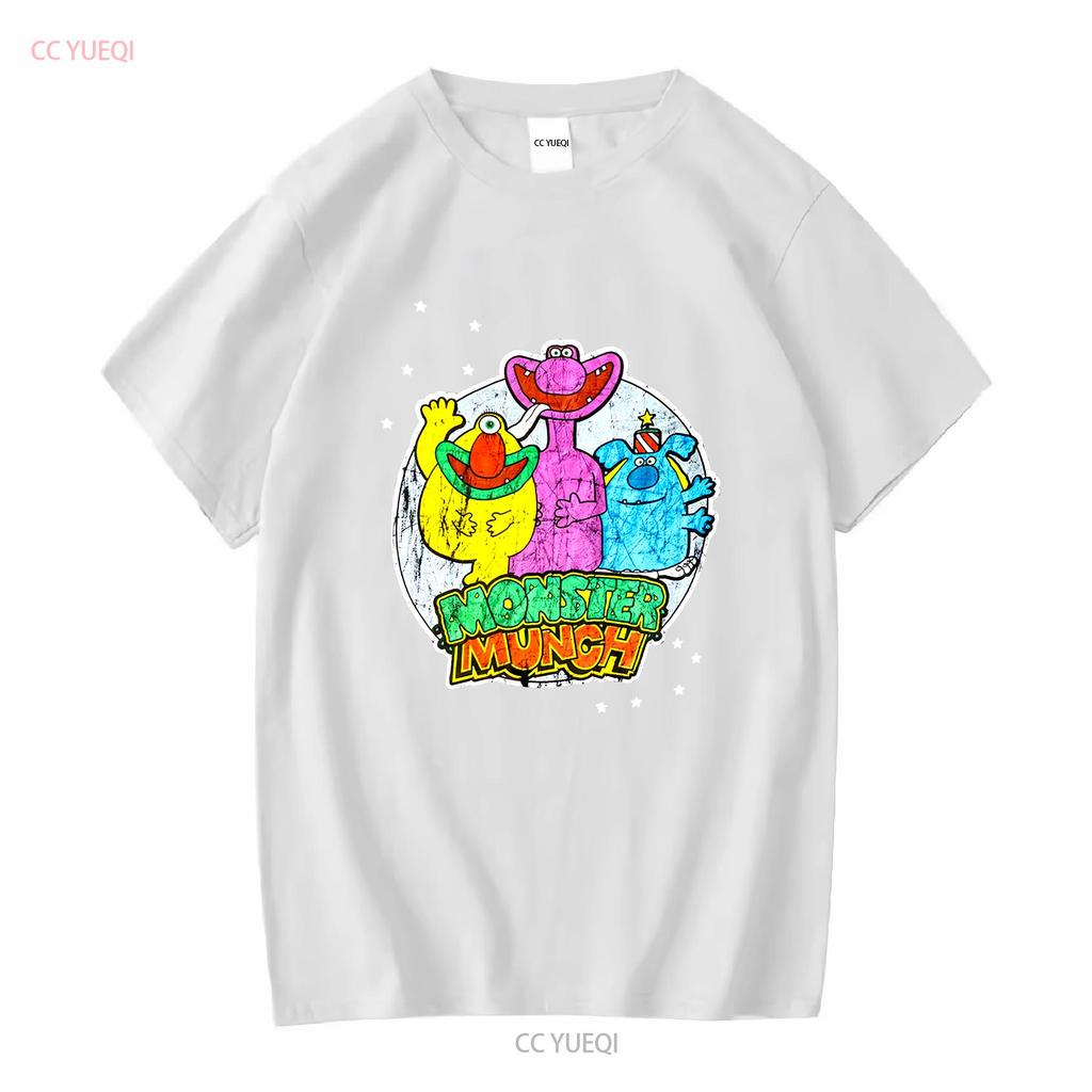 Monster Munch Black D T Shirt Mens Vintage Washed Unisex Soft Homme Fashion Breathable Top For Everyday Wear Stretched