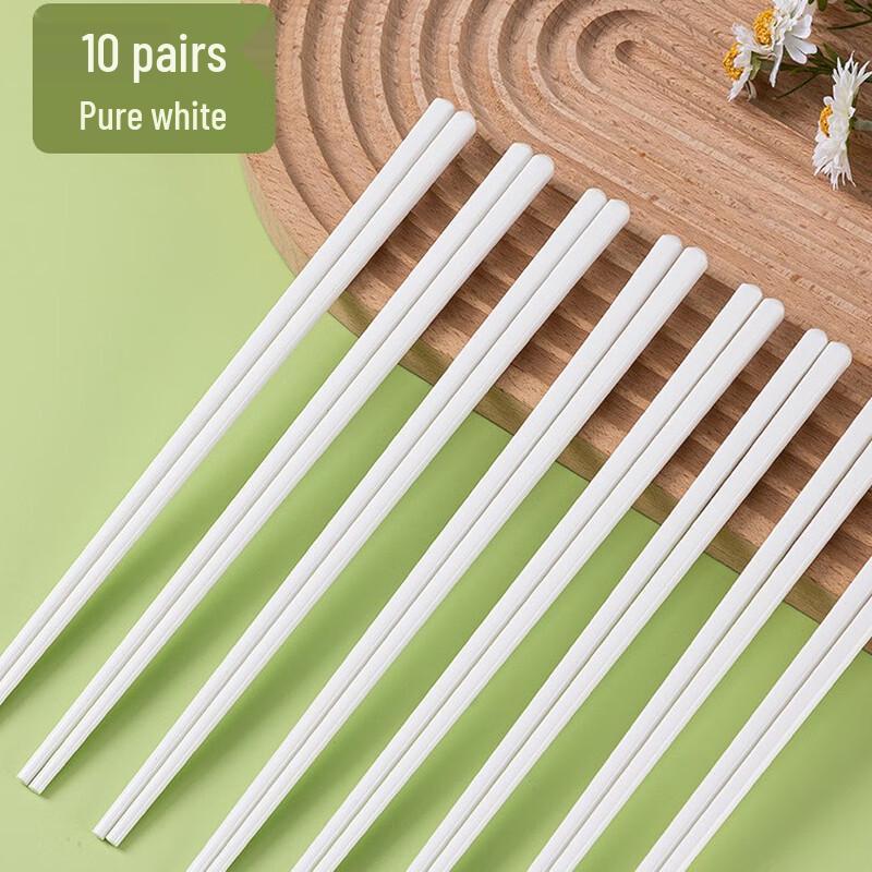 Cream Style Ceramic Chopsticks Set 10 Pairs