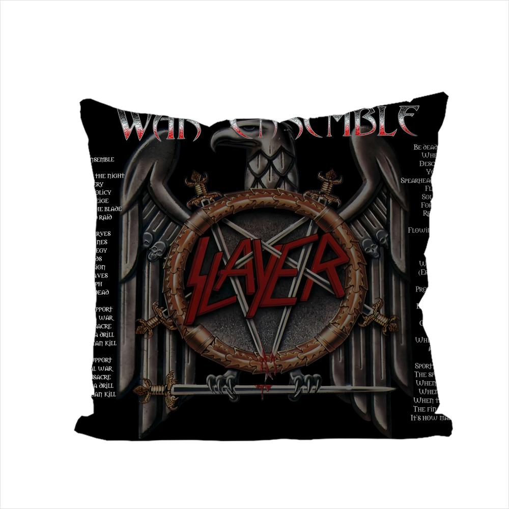 

Band SSlayer Pillow Case For Car Sofa Decorative Home Doublesided Print Plush Square Throw Pillow Cushion Cover 30x30cm