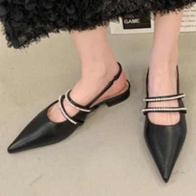 Die 2025 Neuen Sommer Luxus Damen Party Sandalen, Sexy Schwarz Niedrigabsatz, Modische und Vielseitige Kleider Damenschuhe
