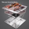 Portable Stainless Steel Campfire & BBQ Grill