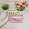 Portable Stripe Makeup Bag Small High Beauty Handheld Bag Mini Portable Cosmetic Storage Bag Waterproof Women's Bag
