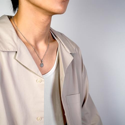 [Cisst liber] Hawaiian Jewelry Necklace for Men, Sun Motif, Coin Sun, Hypoallergenic, Surgical Stainless Steel, Gold