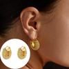 Schicke C-förmige Zirkonia-Ohrringe für Damen, modisches Messing-Design mit echter Goldplattierung.