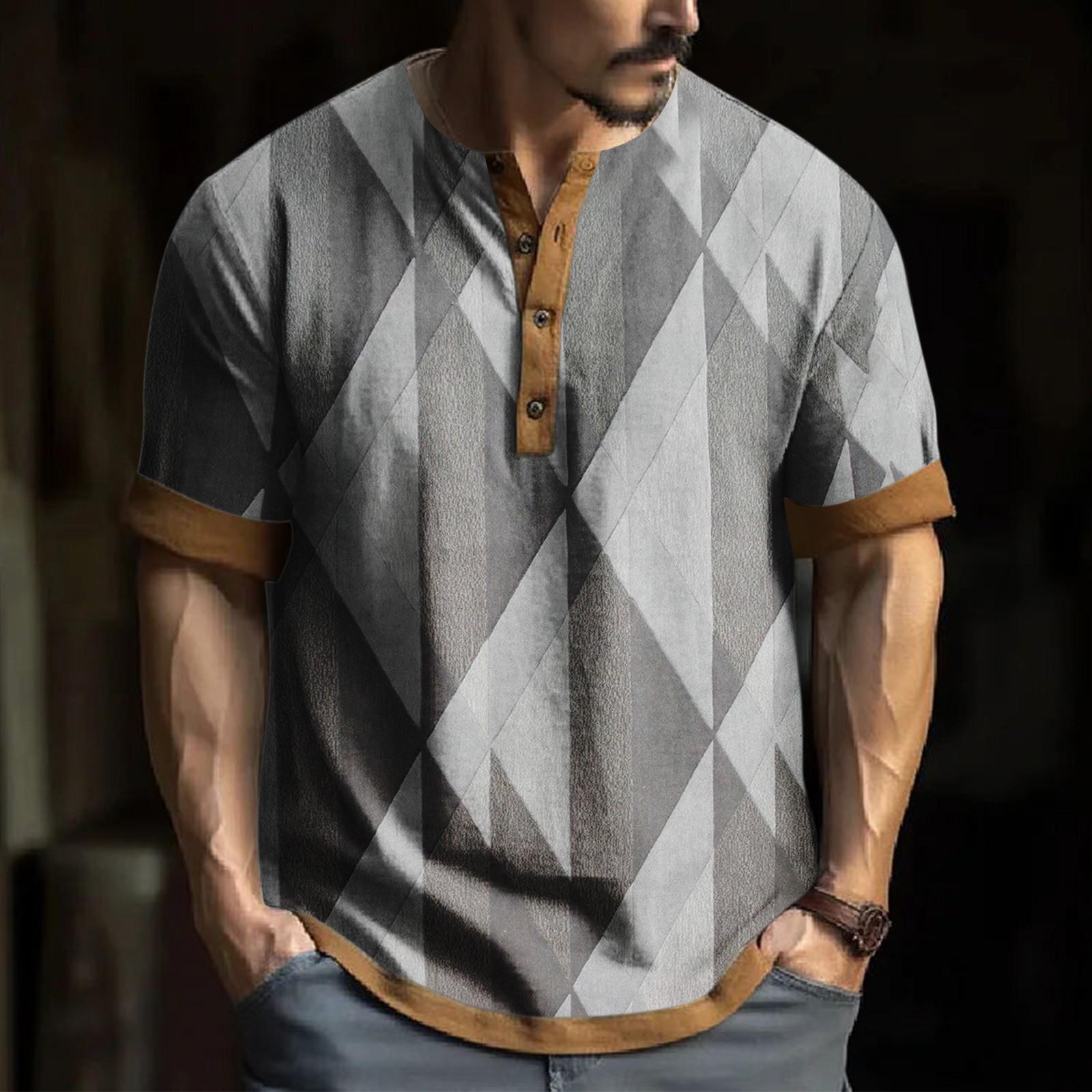 

Модна чоловіча футболка з короткими рукавами та принтом із зображенням і вишивкою, весна та літо M