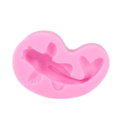 Molde de Silicone 3D em Forma de Peixe para Fondant Ferramenta de Decoração de Bolo Molde de Chocolate para Sugarcraft