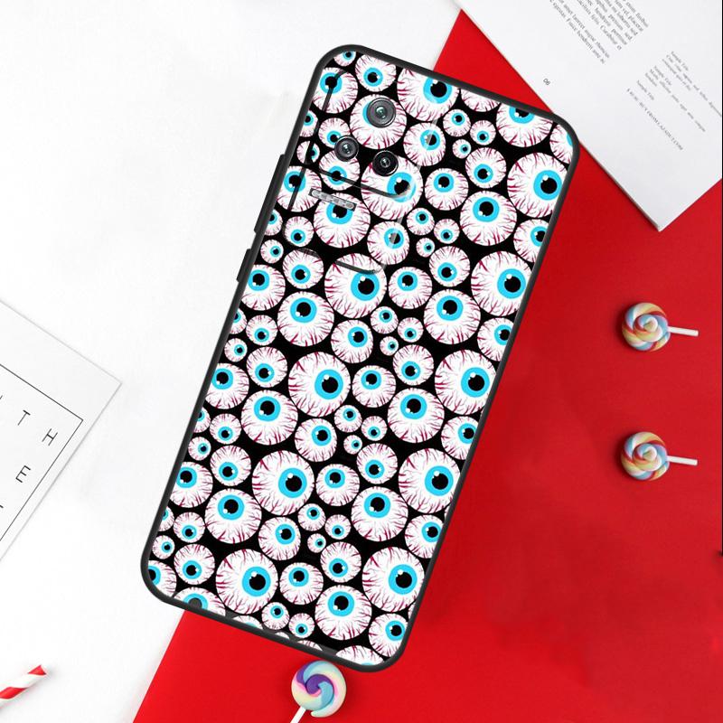 Crazy Eyeball Pattern Cover For Xiaomi 14 Ultra 15 13 11T 12T 13T 14T Pro POCO X7 Pro X3 X5 X6 M6 F5 F6 Pro Case