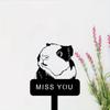 1pc Guinea Pig Garden Stake Metal Memorial Marker Elegant Hamster & Guinea Pig Yard Stake Ideal Pet Memorial Decoration