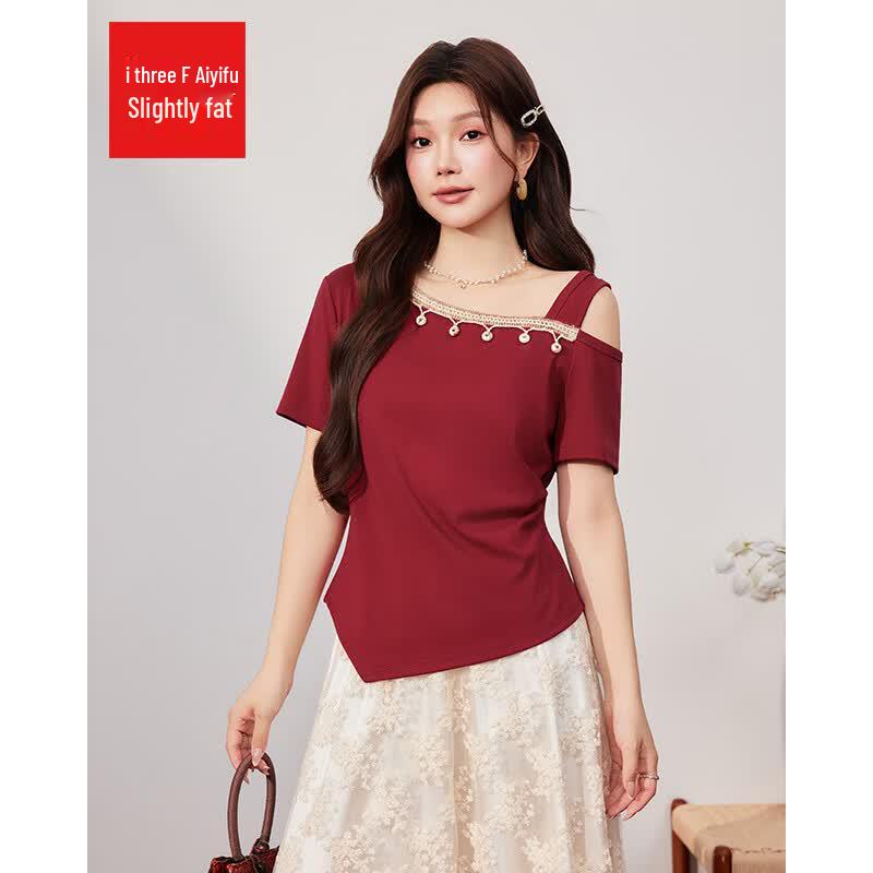 IEF Plus Size Korean Style Versatile T-Shirt M