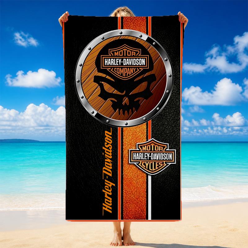Asciugamano da Spiaggia in Microfibra Quick Dry Harley-Davidson Morbido Assorbente Resistente alla Sabbia per Spiaggia Piscina Viaggio Estate