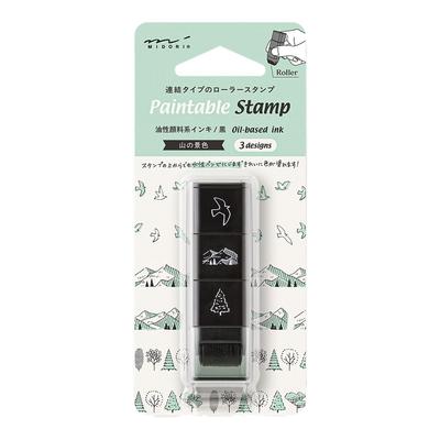 Midori Stamp Roller, Mountain Scene Pattern, 35630006