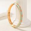 Enamel Vintage Cloisonne Bangle Traditional Women's Hand Bracelet Hollow Out Flower Bangle  Woman