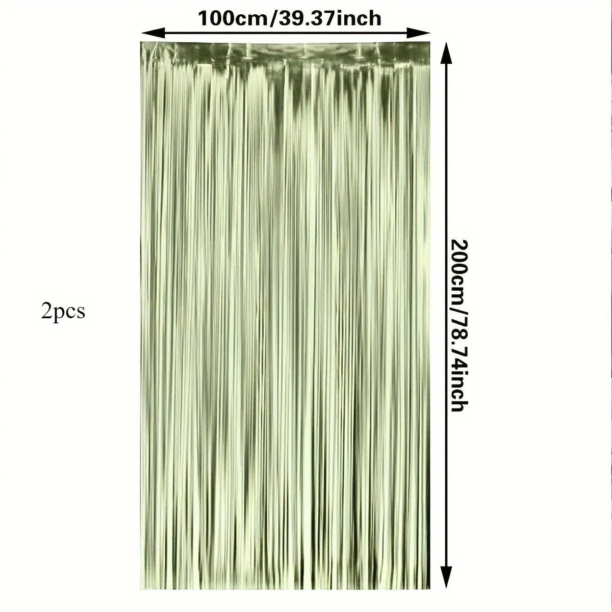 

2 шт. Зеленый лазерный дождь шелковая занавеска фон для дня рождения, фотобудка, украшение для мероприятия, юбилеи, свадебное украшение фона
