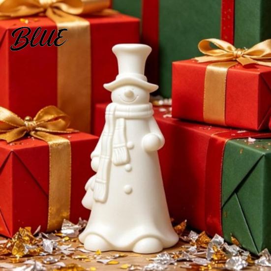 DIY White Ornament for Painting 3D Printed Smiling Snowman Statue Christmas Decor Minimalist Tall Holiday Store Display Props Tabletop Figurine Xmas
