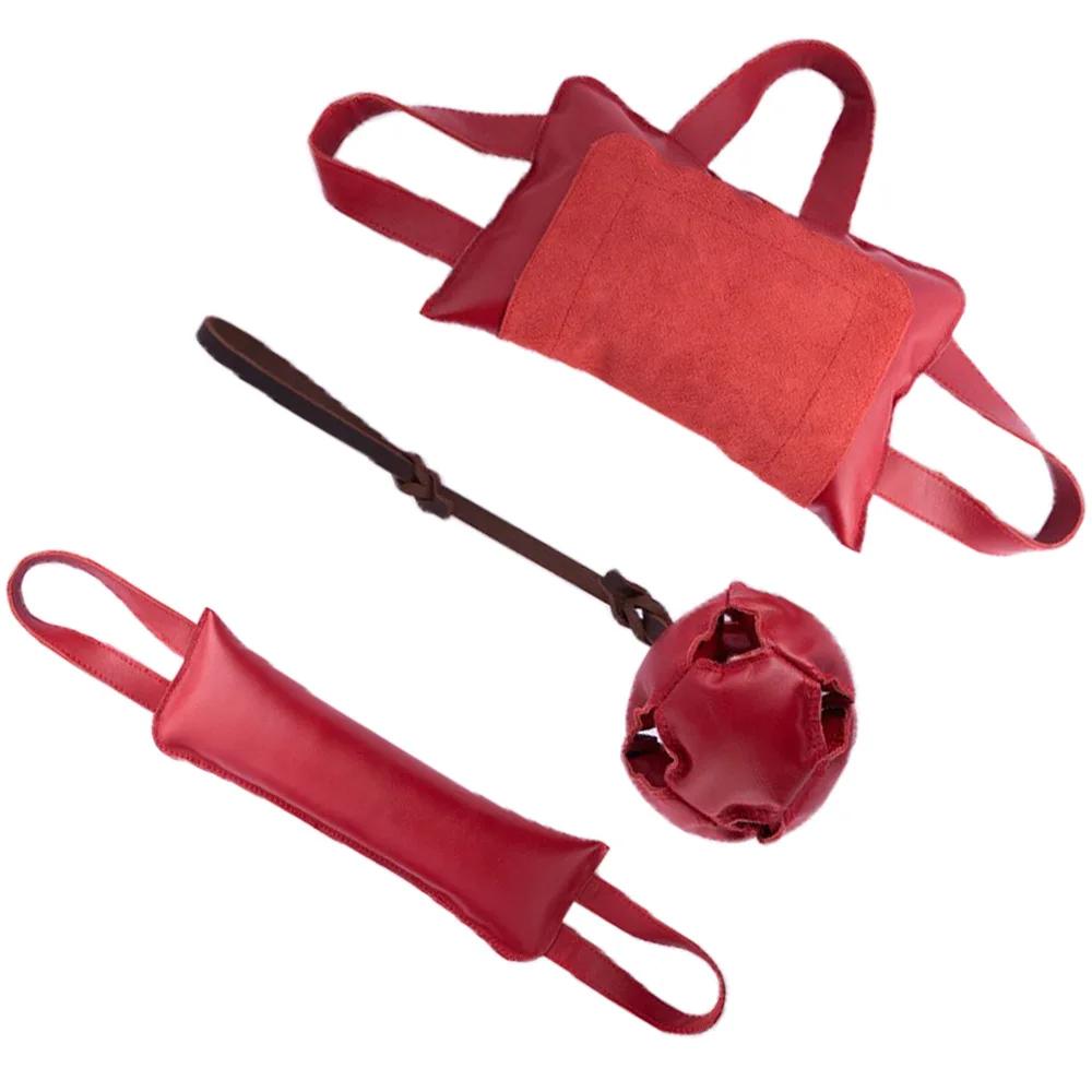 For Training Cowhide Stick Bite Pillow To Vent Leather Shepherd Dog Cowhide Training Suppliestearing Ball Pet Toy