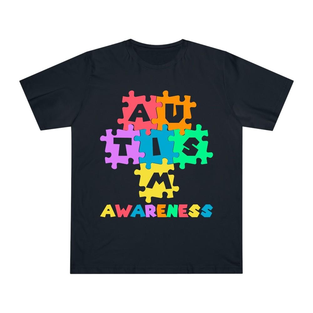 Autism Puzzle Design Autism Awareness Tshirt Unisex Adult Kids Tee Xmas Gift S