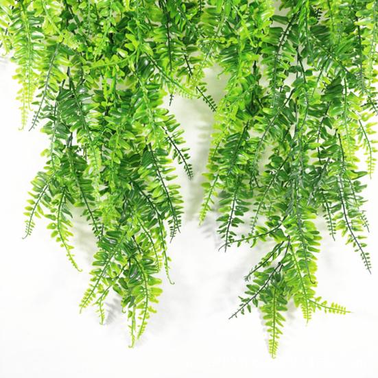 1/2/3/4/6Pcs Hanging Artificial Fern Plants UV Resistant Realistic Faux Greenery Indoor Outdoor Garden Yard Plastic Plants Fake Fern Leaves Decoration
